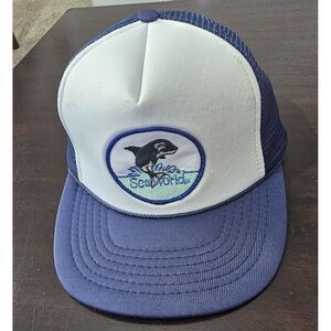 VTG 1982 Sea World Mesh Half Back Snap Back Shamu Trucker Hat EXCELLENT SHAPE‎